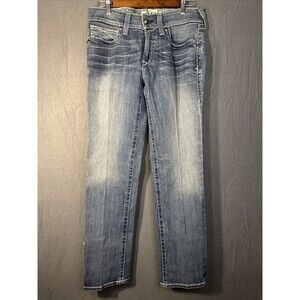 Ariat Womens Blue REAL Performance Mid Rise Denim Straight Leg Jeans Size 28R